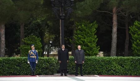 Azərbaycanda Venesuela Prezidenti Nikolas Maduronun rəsmi qarşılanma mərasimi olub