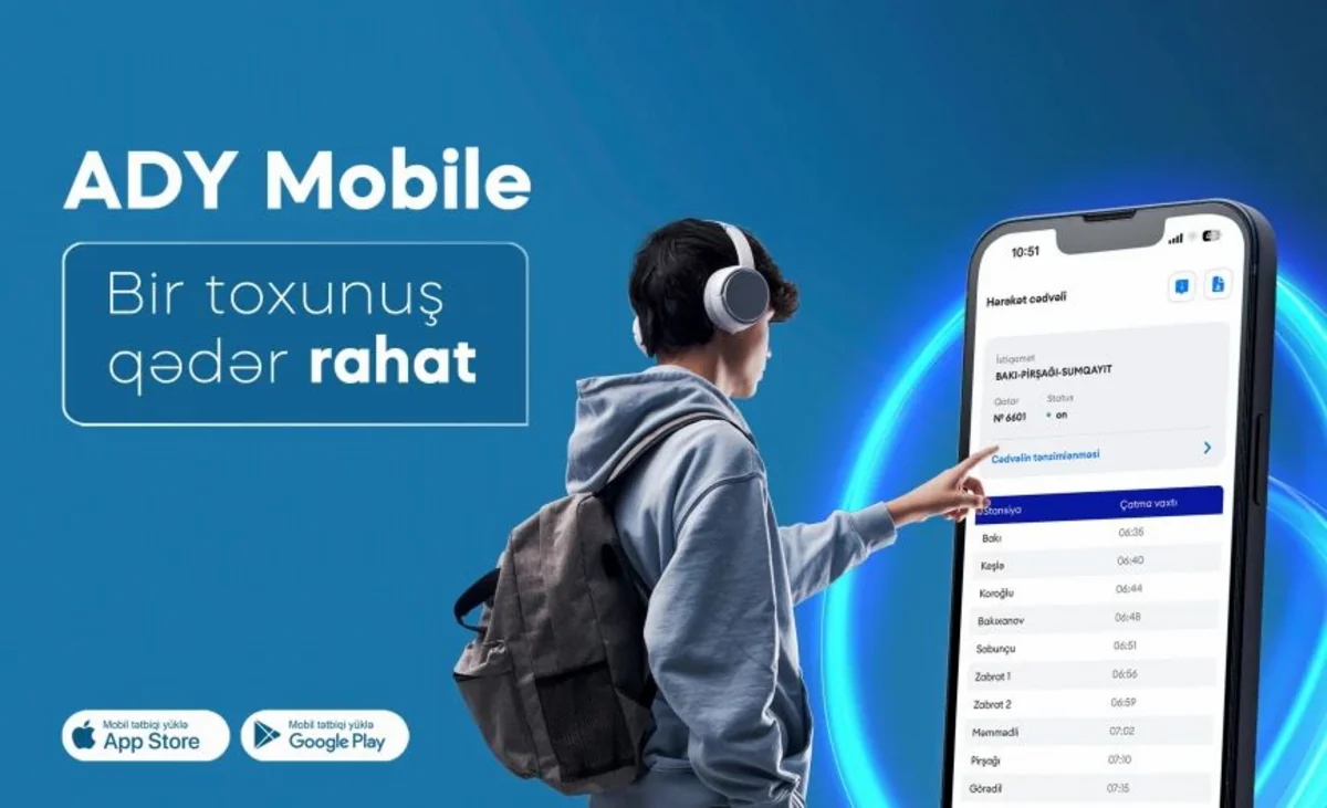 Azərbaycan Dəmir Yolları mobil tətbiqini istifadəyə verib