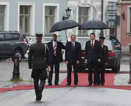 Official welcome ceremony was held for President Ilham Aliyev in Riga