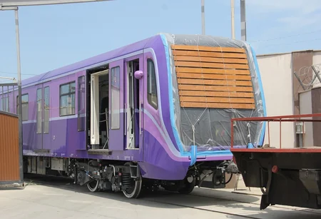20 yeni metro vaqonu “Nərimanov” elektrik deposuna gətirilib - FOTO
