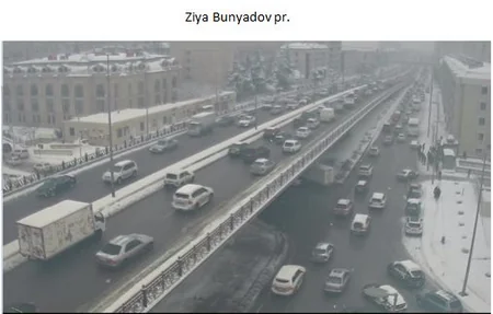 Bakının əksər küçələrində sıxlıq yaranıb, sərnişin avtobuslarının hərəkəti çətinləşib