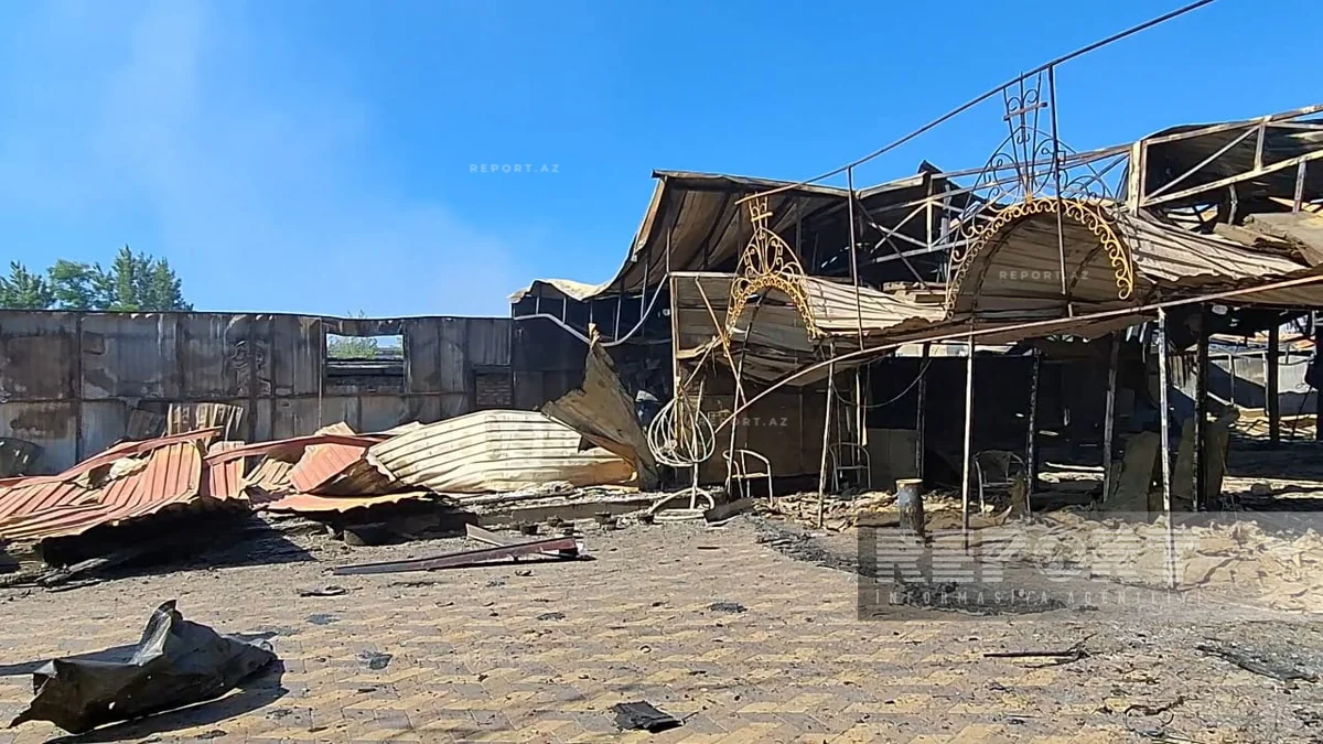 Rusiyanın Kiyevə hücumu nəticəsində azərbaycanlılara məxsus restoran yanıb - FOTOREPORTAJ