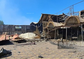 Rusiyanın Kiyevə hücumu nəticəsində azərbaycanlılara məxsus restoran yanıb - FOTOREPORTAJ