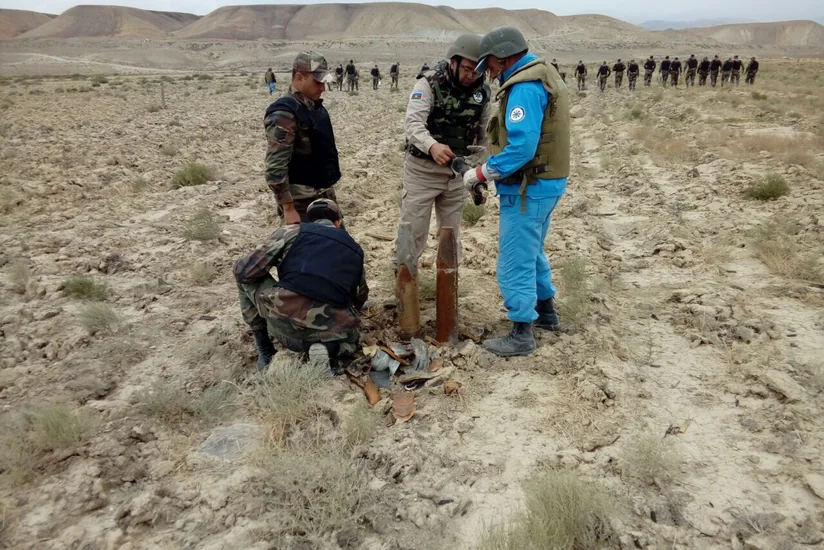 Xızıda silah-sursat anbarında baş verən partlayışla bağlı təmizləmə əməliyyatı keçirilib