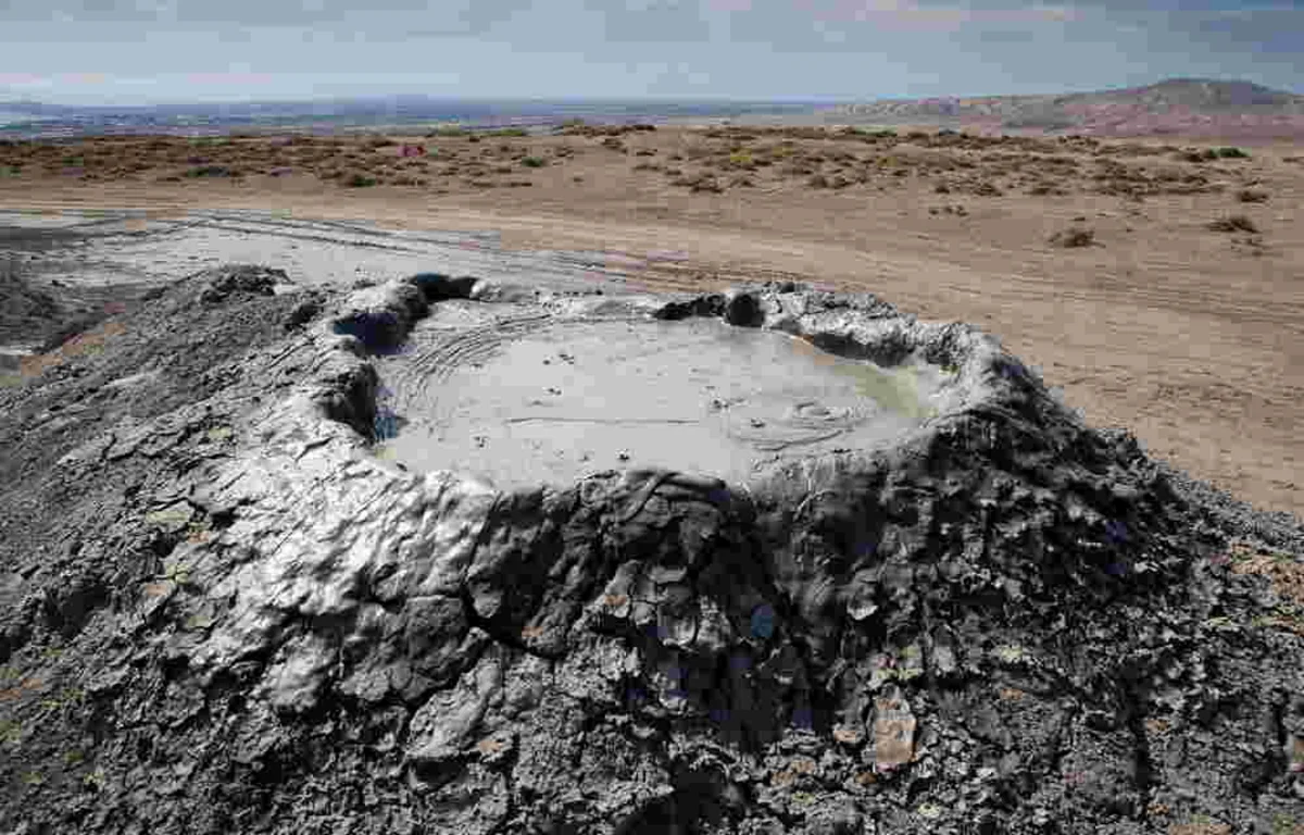 Şamaxıda Quşçu palçıq vulkanı püskürüb - EKSKLÜZİV