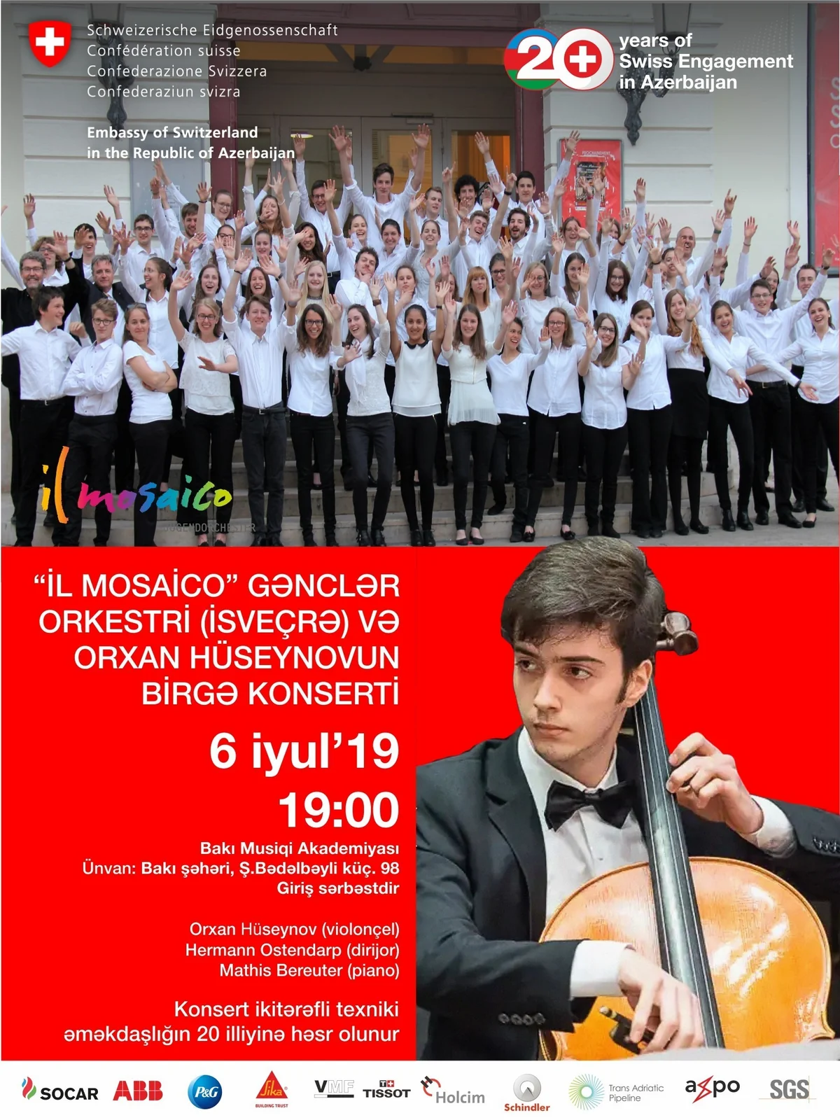 Baku and Gabala to host concerts dedicated to Azerbaijani-Swiss cooperation