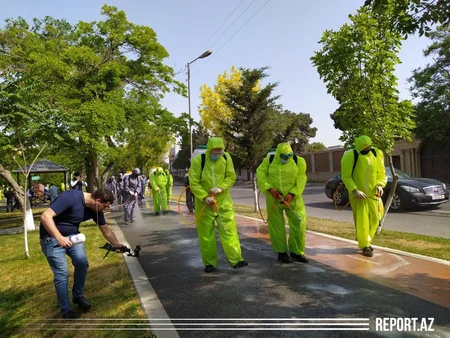Bakıda növbəti gücləndirilmiş dezinfeksiya işləri aparılır
