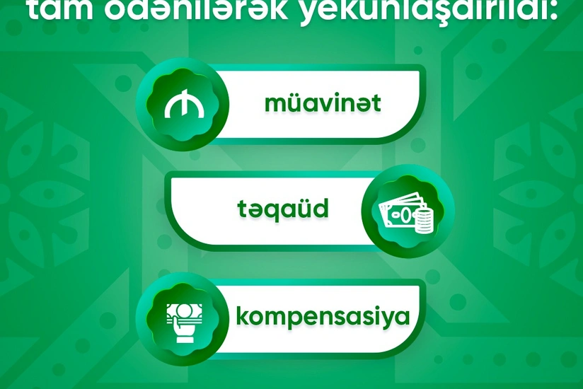 May ayı üzrə bütün müavinət, təqaüd və kompensasiyalar ödənilib