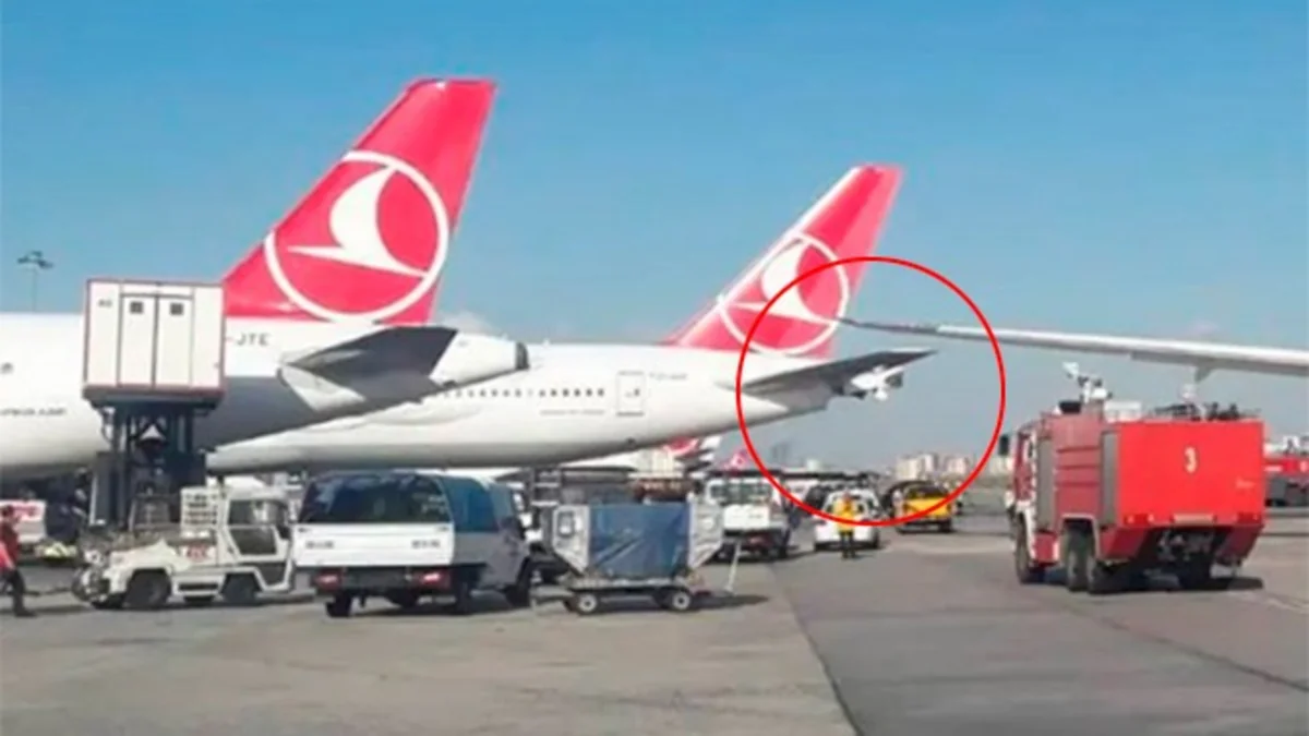 İstanbul aeroportunda iki sərnişin təyyarəsi toqquşub - VİDEO