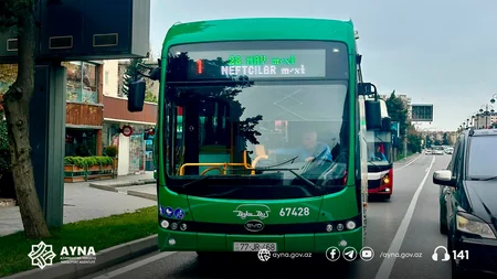 Bakıda bir neçə marşrut xətləri üzrə elektrobuslar fəaliyyətə başlayıb