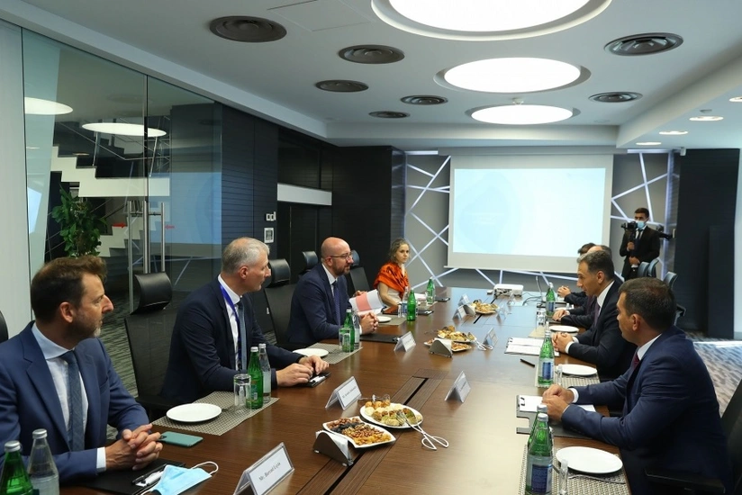 Charles Michel visits Main Satellite Ground Control Station of Azercosmos