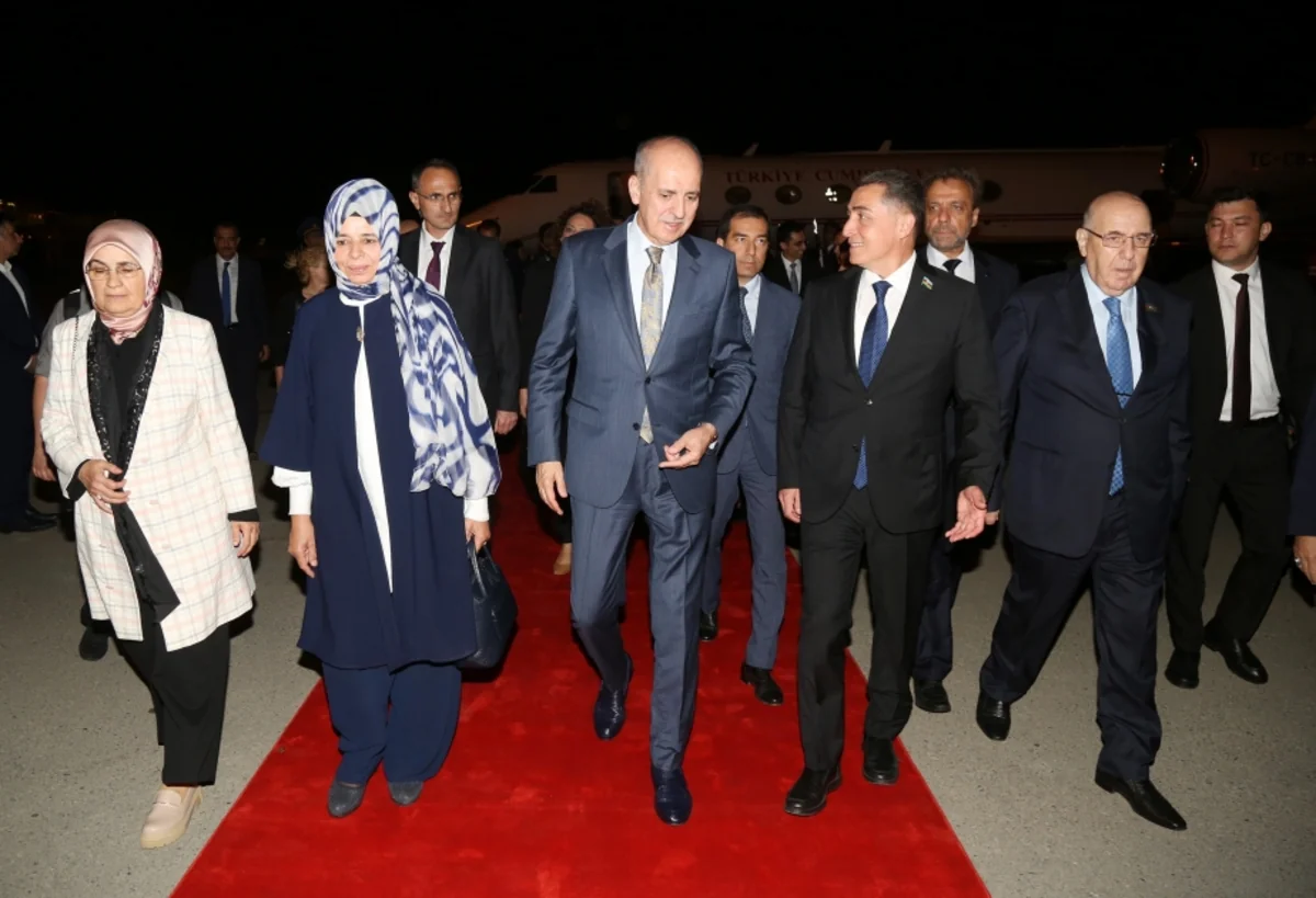 TBMM Sədri Numan Kurtulmuş Azərbaycana səfərə gəlib