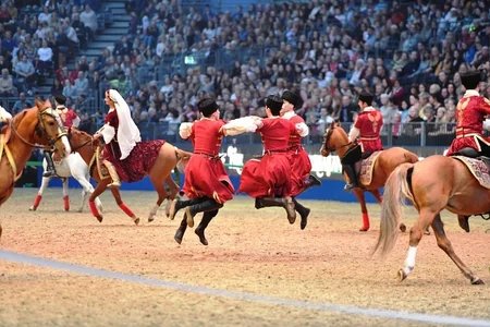 Qarabağ atları “Olimpiya London Beynəlxalq Atçılıq Şousu”nda uğurla çıxış ediblər - VİDEO