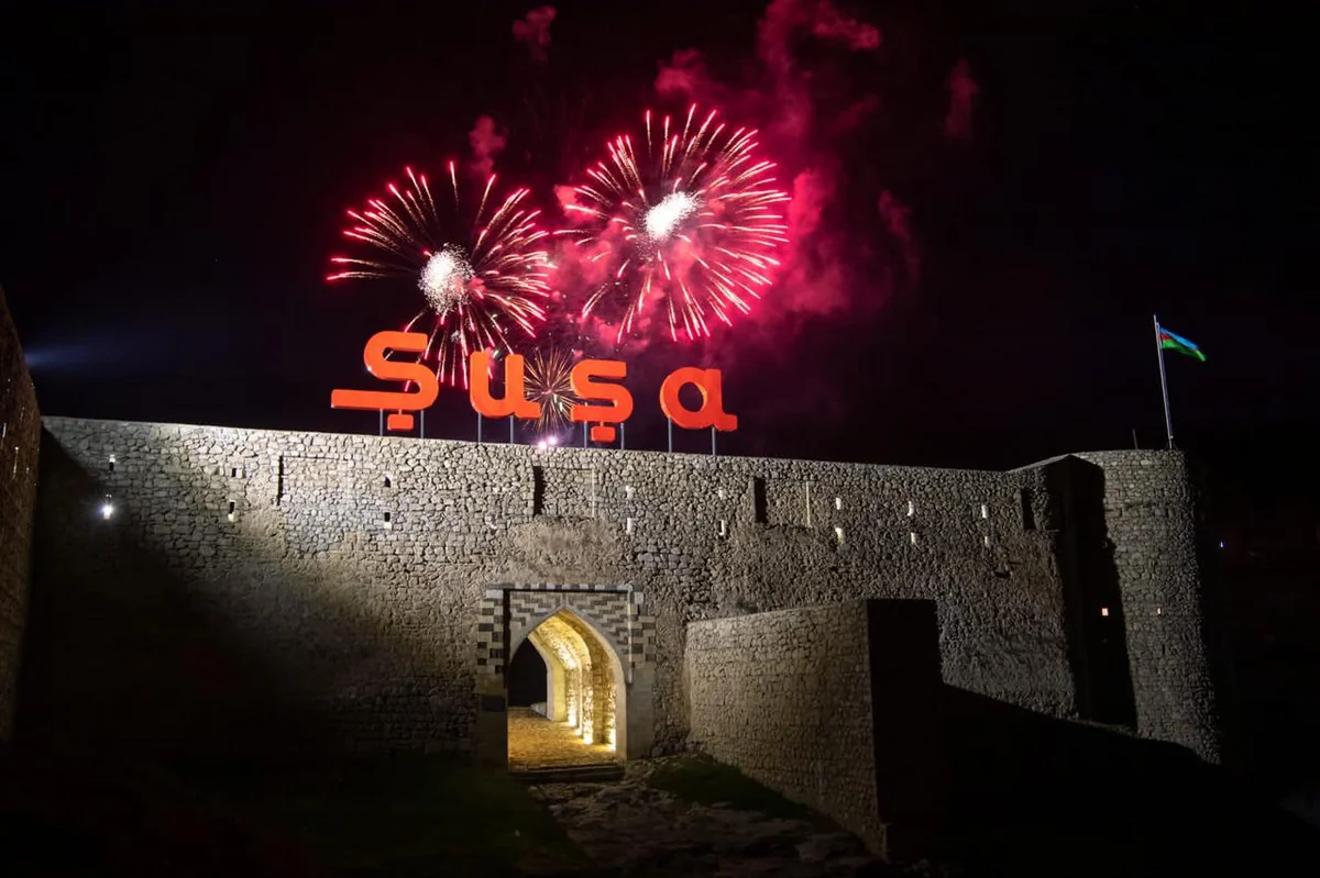 Şuşada musiqili atəşfəşanlıq keçirilib