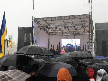 Kiyevdə Saakaşvilinin rəhbərliyi altında yürüş keçirilib - VİDEO