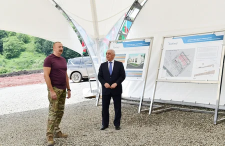 President views work carried out at Gorchu power substation in Lachin
