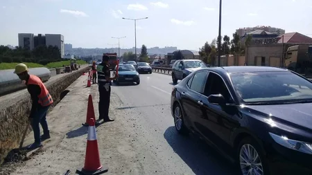 Bakı-Sumqayıt yolunda avtomobillər üçün hərəkət qismən məhdudlaşdırılıb