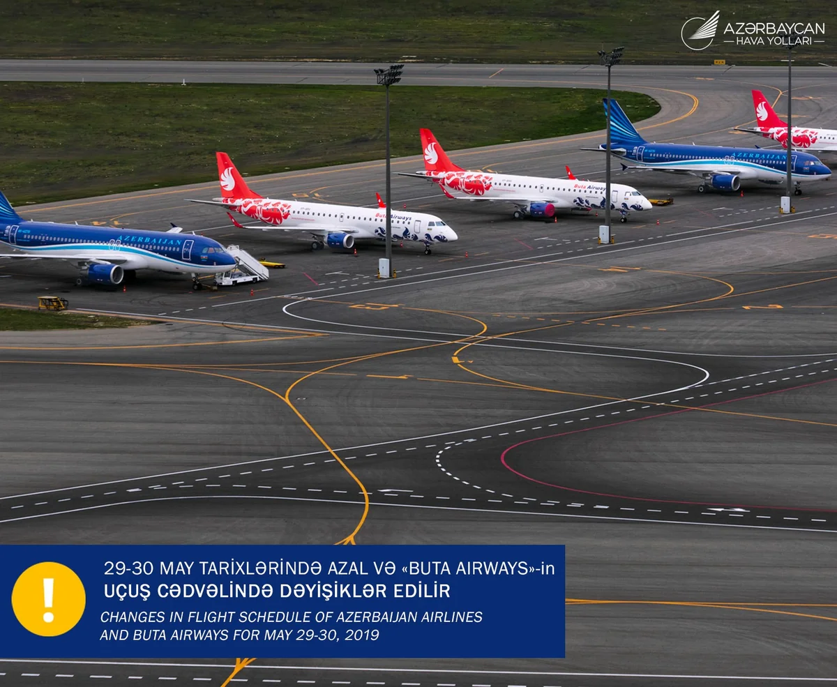 AZAL and Buta Airways flights to be operated on modified schedule on May 29 and 30