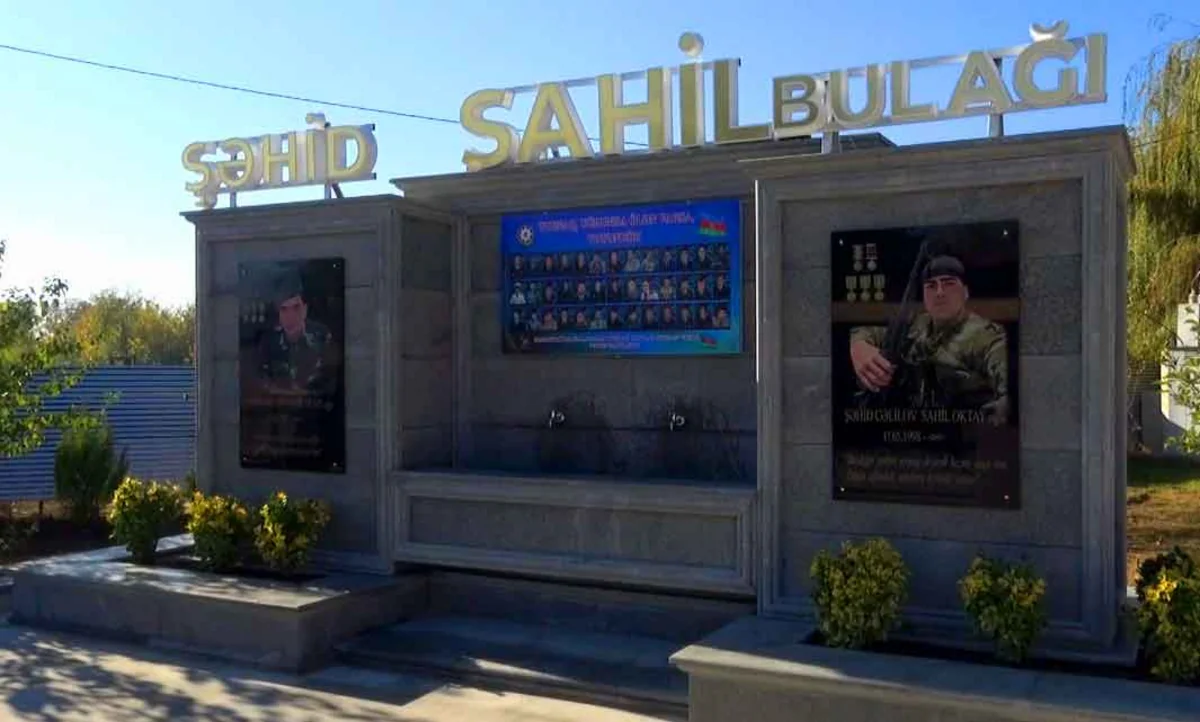 Şərurda şəhid Sahil Cəlilovun xatirəsinə bulaq-abidə ucaldılıb