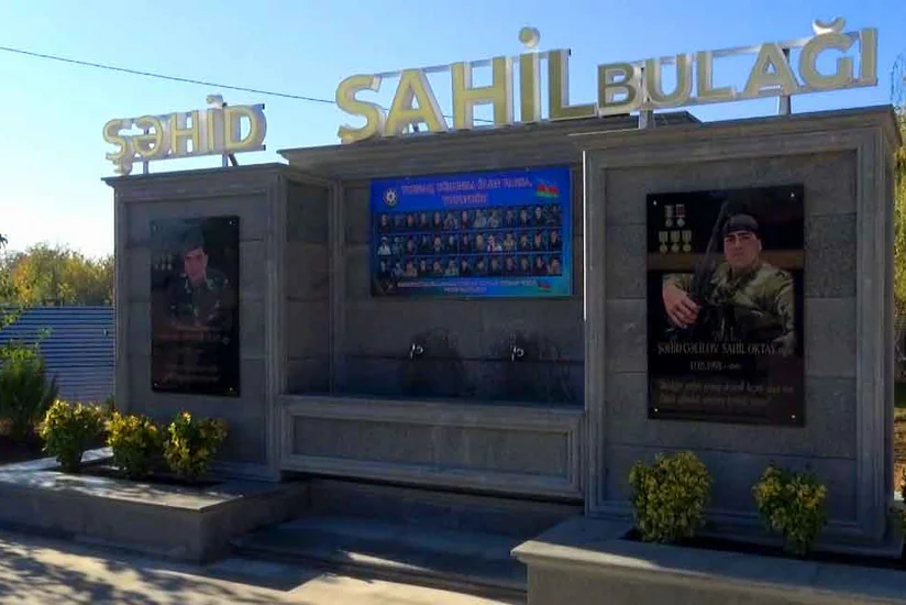 Şərurda şəhid Sahil Cəlilovun xatirəsinə bulaq-abidə ucaldılıb