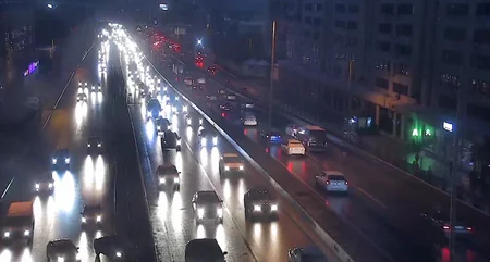 Bakının bəzi yollarında tıxac yaranıb - SİYAHI - YENİLƏNİB