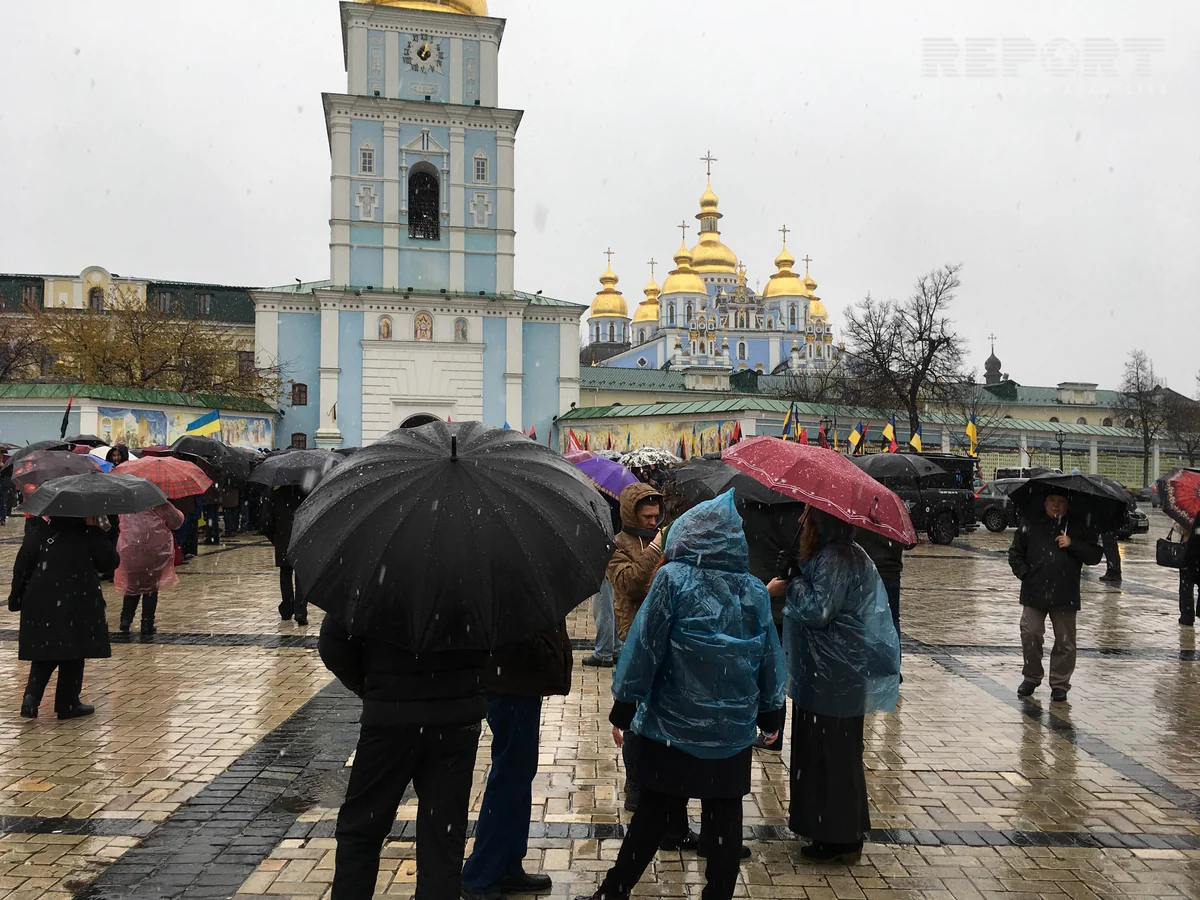 Kiyevdə Saakaşvilinin rəhbərliyi altında yürüş keçirilib - VİDEO