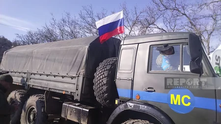 Russian peacekeepers' eleven vehicles pass freely in both directions through Khankandi-Lachin road again -VIDEO - UPDATED