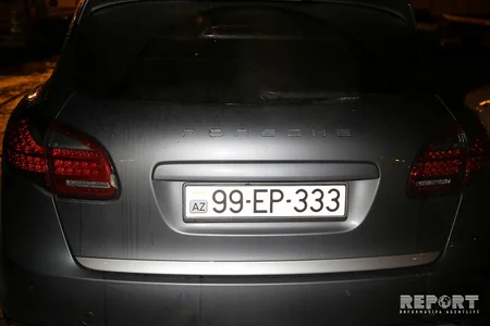 Pərvin Abıyevanın “Porsche”sinə həbs qoyulub, avtomobil cərimə meydançasına aparılıb