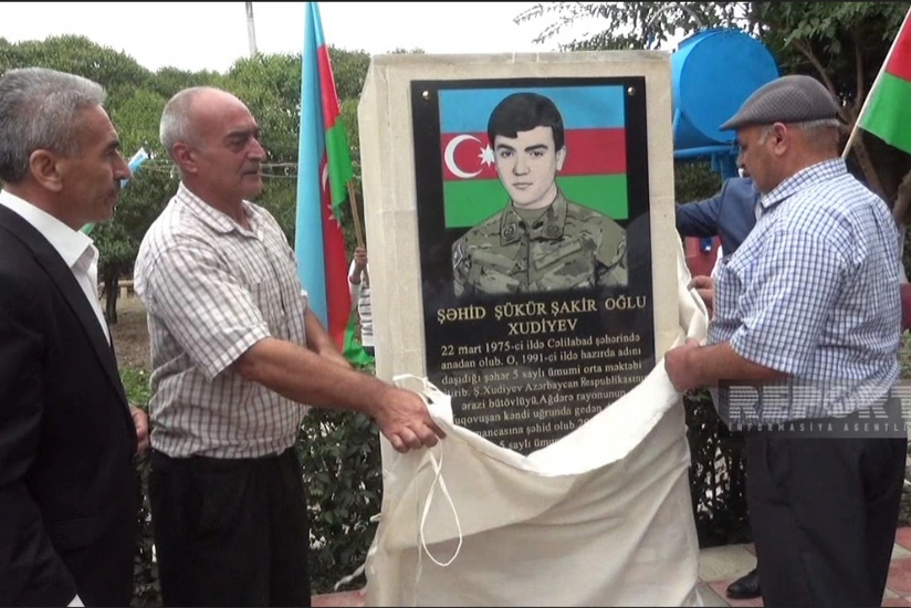 Cəlilabadda I Qarabağ müharibəsi şəhidinin barelyefinin açılışı olub
