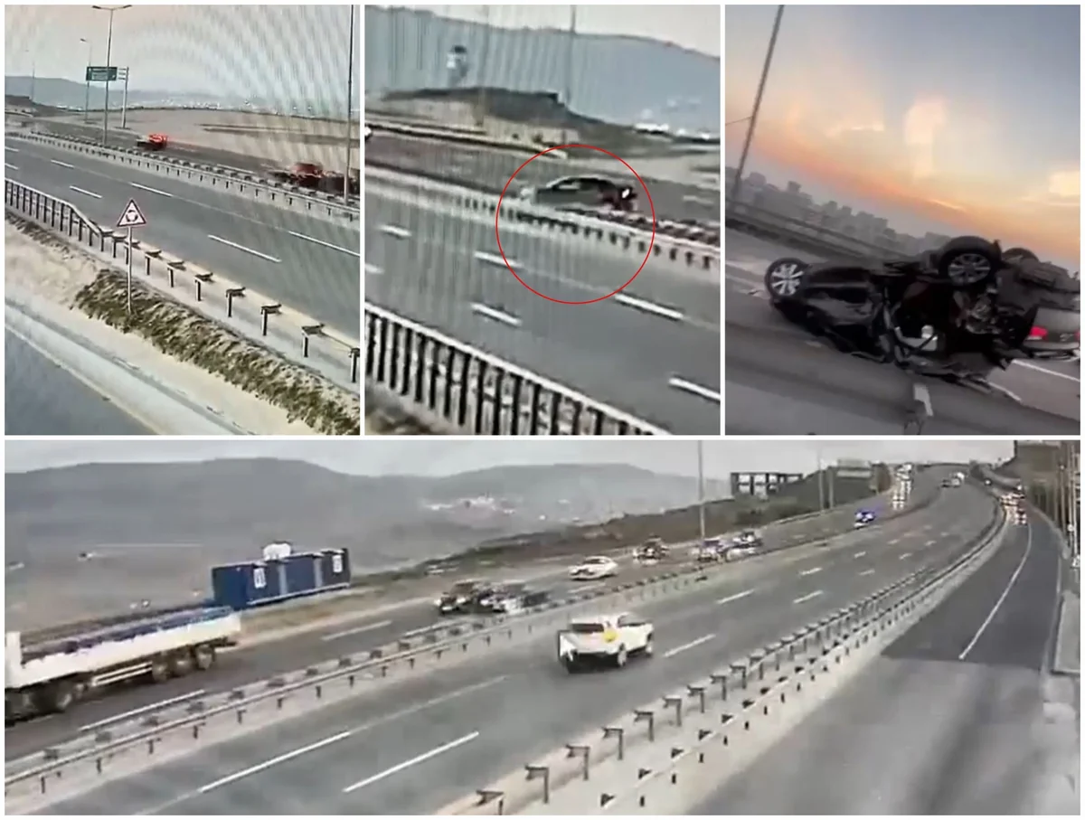 Bakı dairəvi avtomobil yolunda maşın aşıb, qadın ölüb - VİDEO