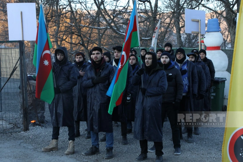 Protest rally on Khankandi-Lachin road enters its 65th day