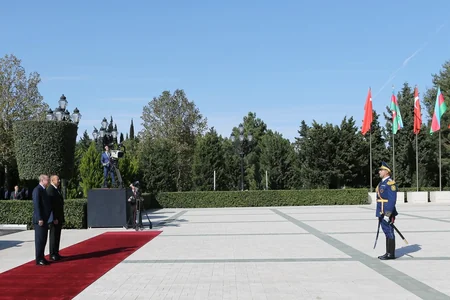 Rəcəb Tayyib Ərdoğanın rəsmi qarşılanma mərasimi olub
