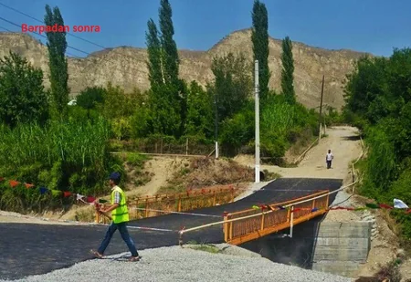 ​Göyçayda sel sularının dağıtdığı körpü bərpa edilib