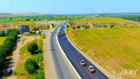 Bakı-Qazax yolunun 130 km-lik hissəsinin genişləndirilməsi yekunlaşmaqdadır
