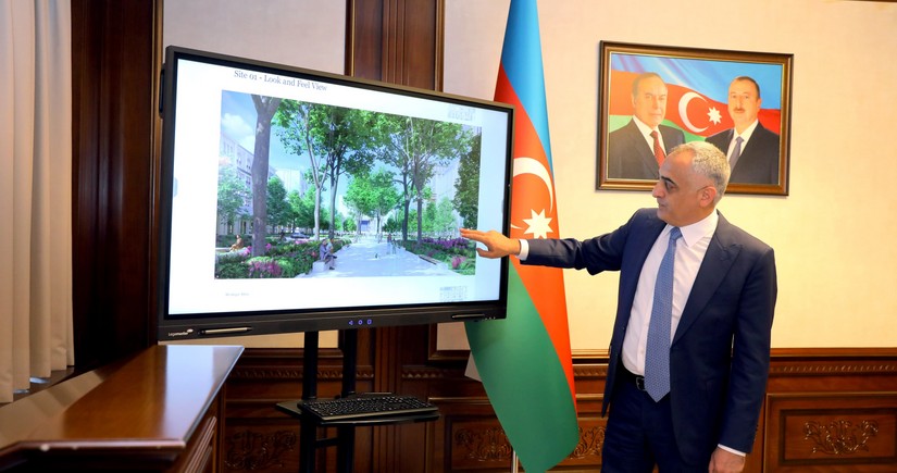 Fuad Nəcəfli ictimaiyyət nümayəndələrini Naxçıvanın yeni Baş planı layihəsi ilə tanış edib