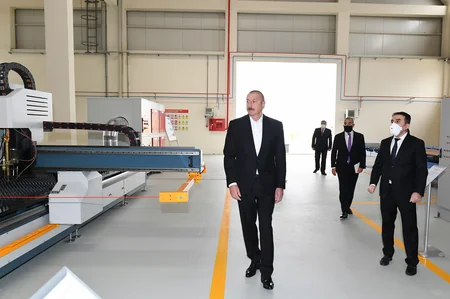 Prezident Hacıqabul Sənaye Məhəlləsinin açılışında iştirak edib - YENİLƏNİB