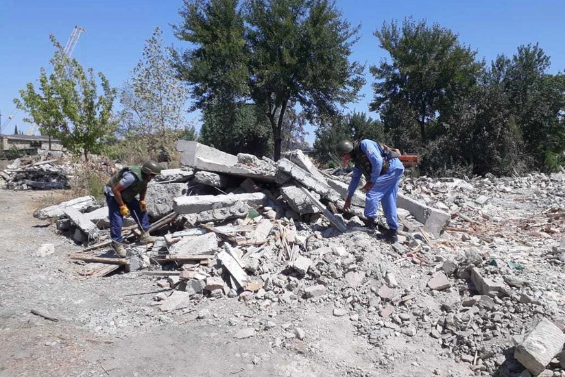 Bərdədə top mərmisi tapılıb