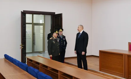 Prezident İlham Əliyev DİN-in Polis Akademiyasında yeni tədris binasının açılışında iştirak edib