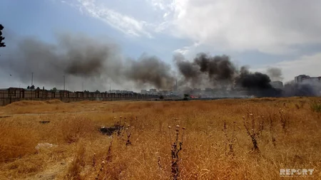Bakıda daha bir yanğın olub - FOTO