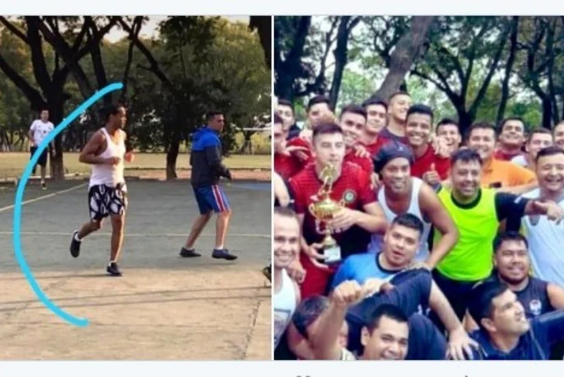 Ronaldinyo həbsxanada turnirin qalibi oldu