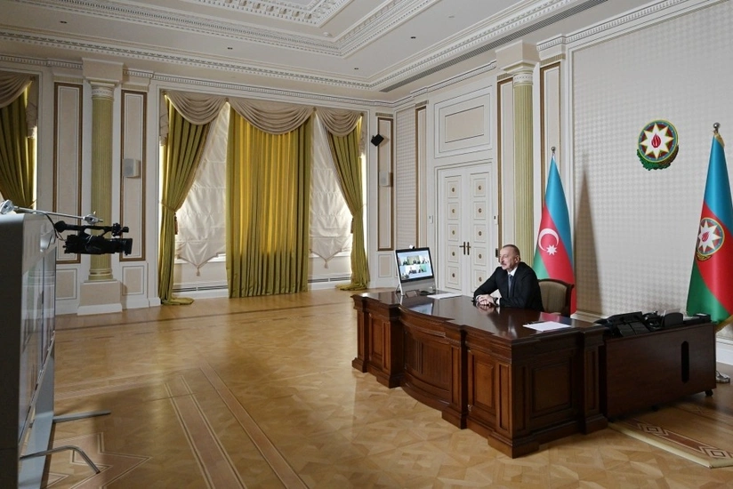 Ilham Aliyev holds videoconference with Signify executives