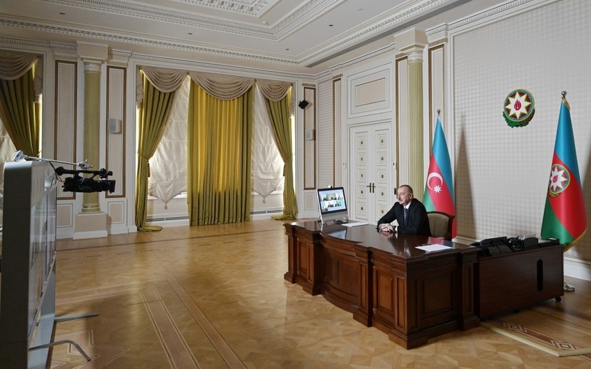 Ilham Aliyev holds videoconference with Signify executives