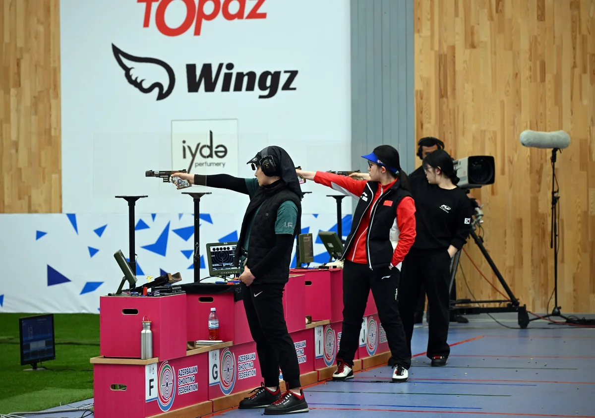 Bakıdakı Dünya Kubokunda qadınlar arasında 25 metr məsafəyə tapançadan atəş açmada medalçılar müəyyənləşib