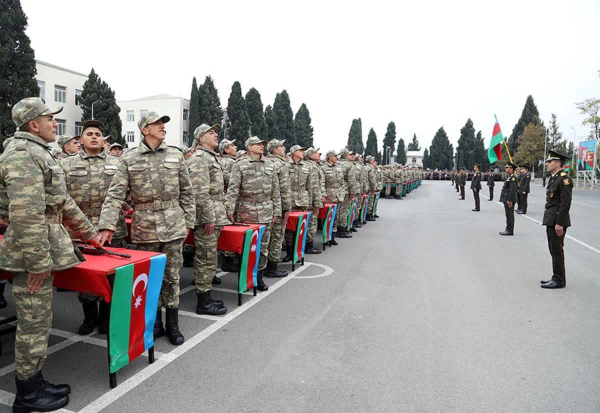 Azərbaycan Ordusunda andiçmə mərasimləri keçirilib