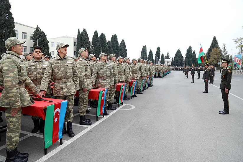 Azərbaycan Ordusunda andiçmə mərasimləri keçirilib
