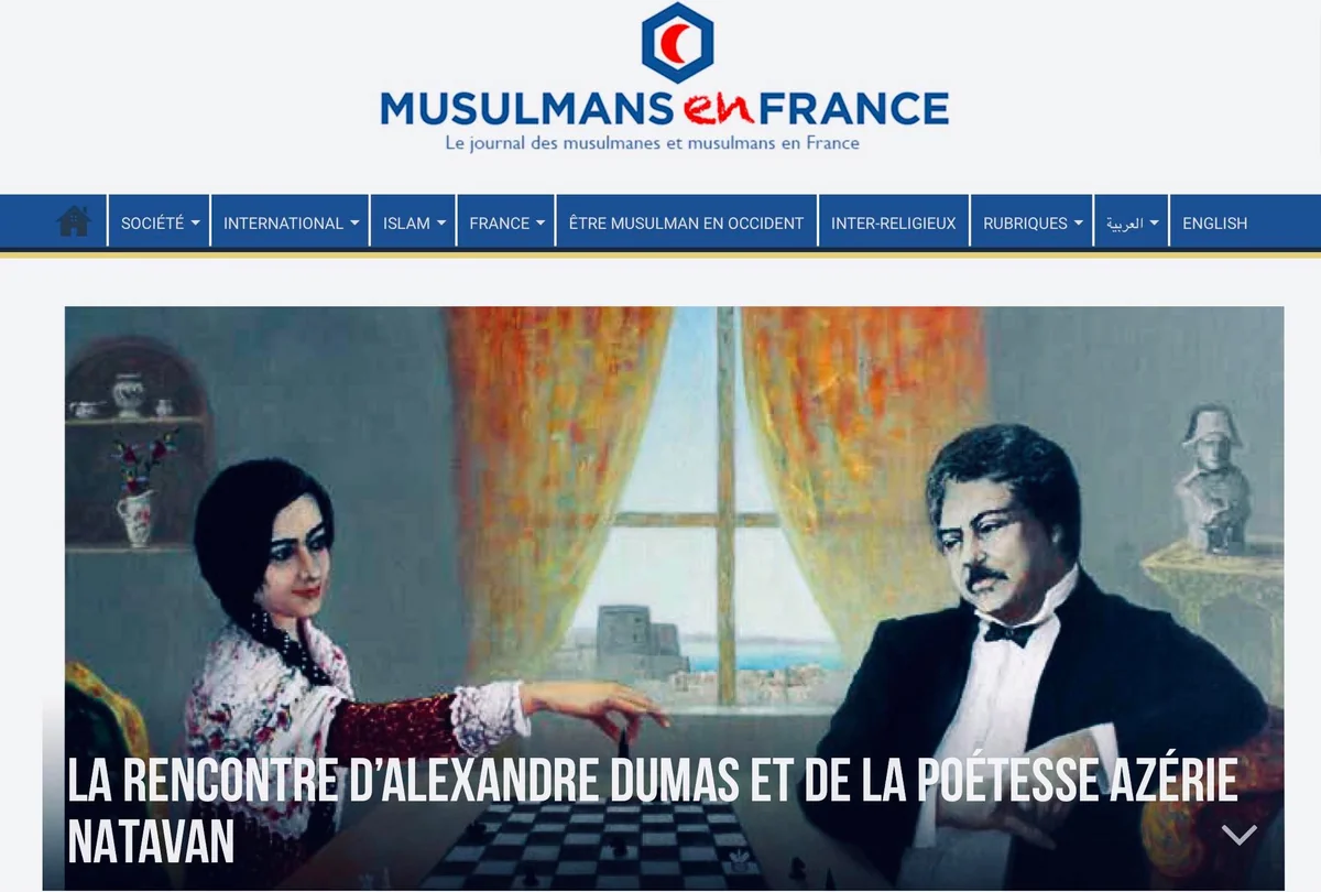 French news portal publishes article about Khurshidbanu Natavan