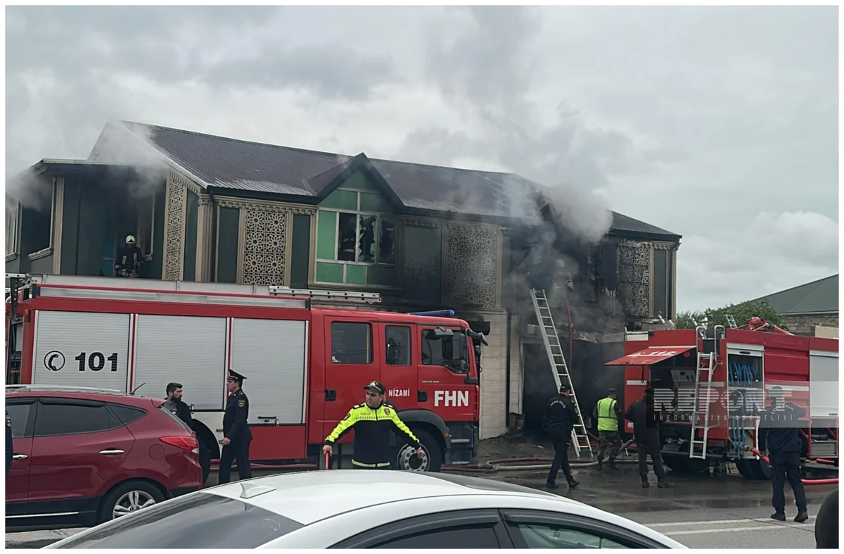Zabratda avtomobil təmiri sexindəki yanğın söndürülüb - YENİLƏNİB
