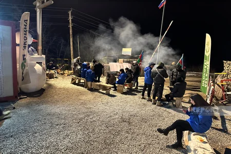 Акция на дороге Ханкенди-Лачын продолжается и в вечерние часы