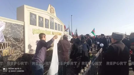 Vətən müharibəsi şəhidlərinin xatirəsinə ucaldılan bulaq kompleksinin açılışı olub