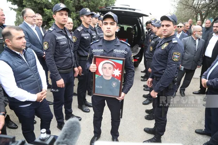 Erməni terroru nəticəsində həlak olan polis serjantı dəfn olunub - YENİLƏNİB-2